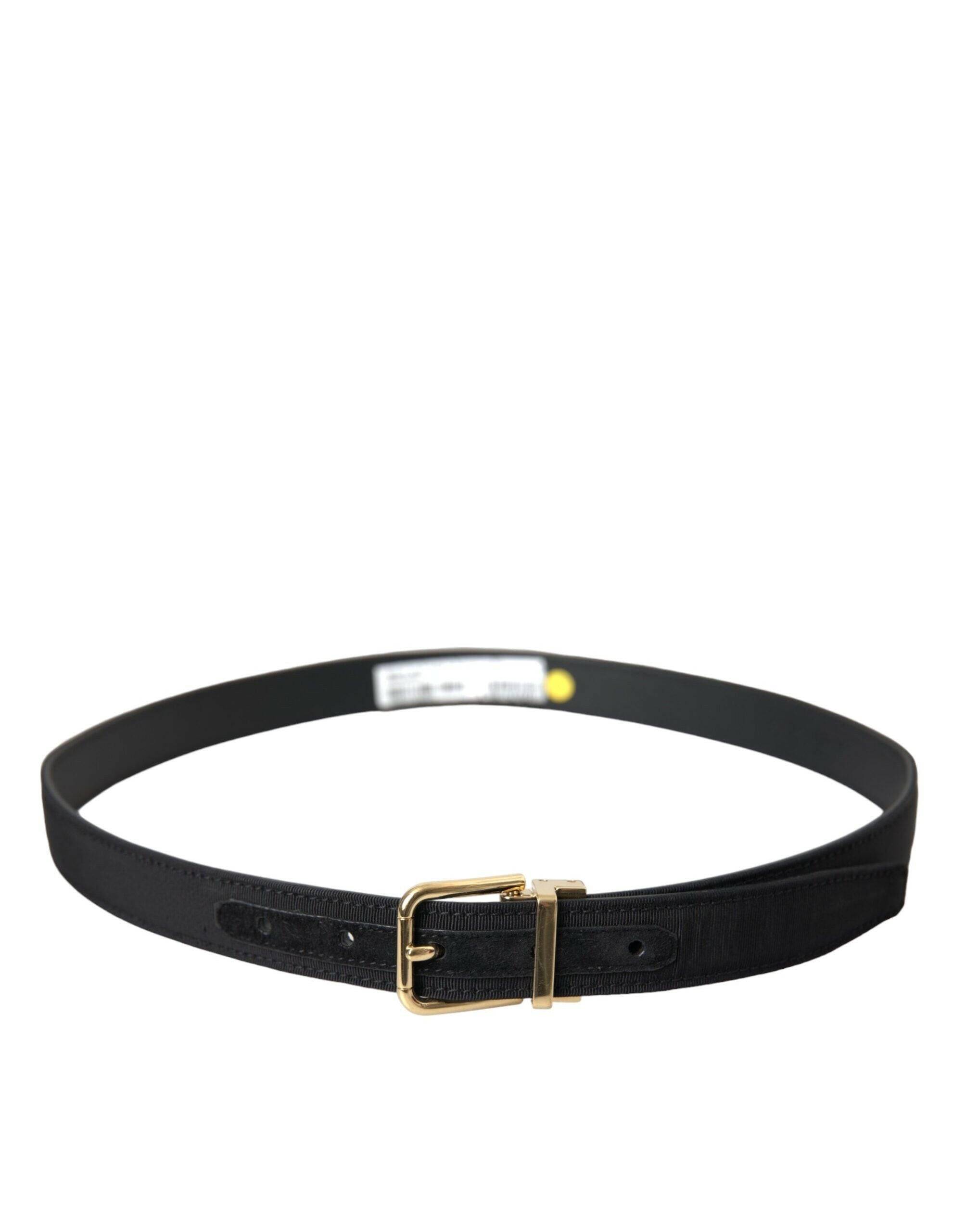 Dolce & Gabbana Black Gros Grain Gold Metal Buckle Belt Men -   -  Dolce & Gabbana. Dolce & Gabbana Black Gros Grain Gold Metal Buckle Belt Men -   -  Dolce & Gabbana.