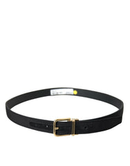 Dolce & Gabbana Black Gros Grain Gold Metal Buckle Belt Men -   -  Dolce & Gabbana.
