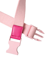 Dolce & Gabbana Pink Canvas Stretch Plastic Buckle Women Belt -   -  Dolce & Gabbana.