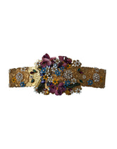 Dolce & Gabbana Multicolor Embellished Floral Crystal Wide Waist Belt -   -  Dolce & Gabbana.