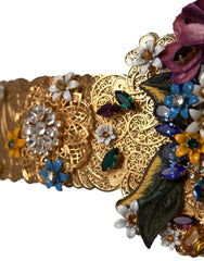 Dolce & Gabbana Multicolor Embellished Floral Crystal Wide Waist Belt -   -  Dolce & Gabbana.