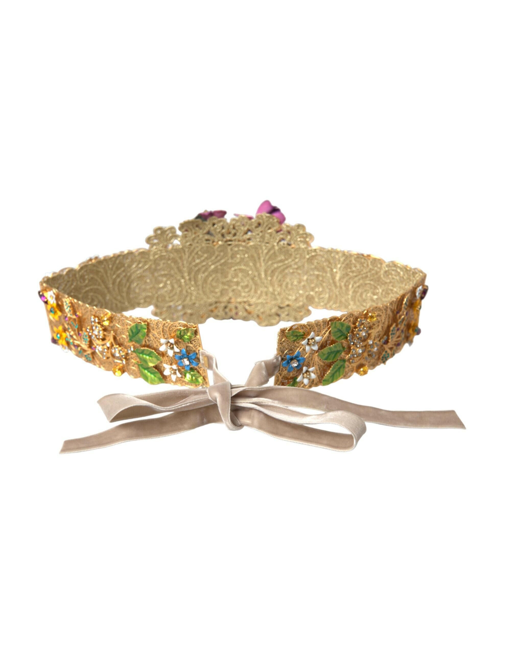 Dolce & Gabbana Multicolor Embellished Floral Crystal Wide Waist Belt -   -  Dolce & Gabbana. Dolce & Gabbana Multicolor Embellished Floral Crystal Wide Waist Belt -   -  Dolce & Gabbana.
