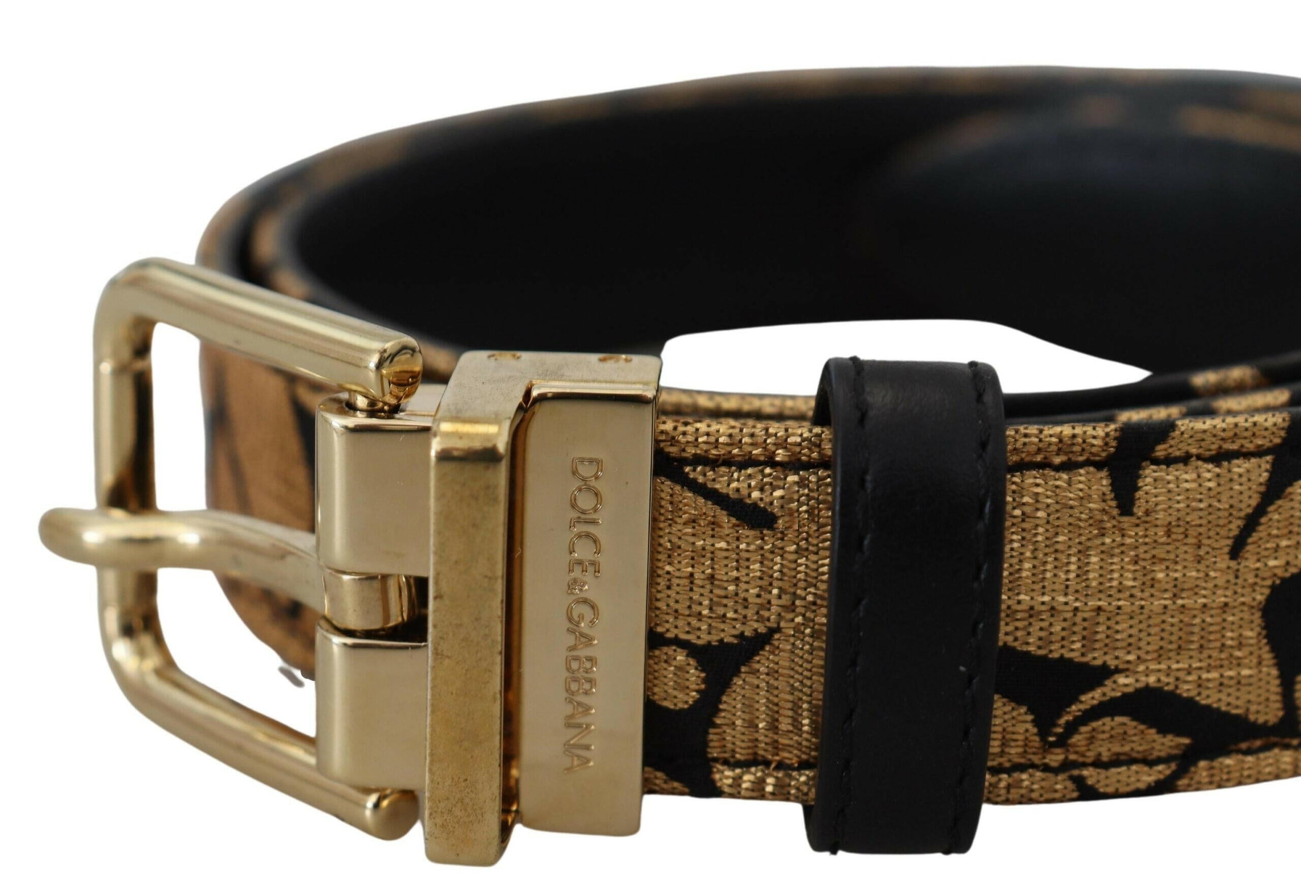 Dolce & Gabbana Multicolor Jacquard Leather Logo Buckle Belt -   -  Dolce & Gabbana. Dolce & Gabbana Multicolor Jacquard Leather Logo Buckle Belt -   -  Dolce & Gabbana.