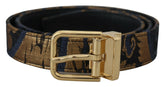 Dolce & Gabbana Multicolor Jacquard Leather Logo Buckle Belt -   -  Dolce & Gabbana.