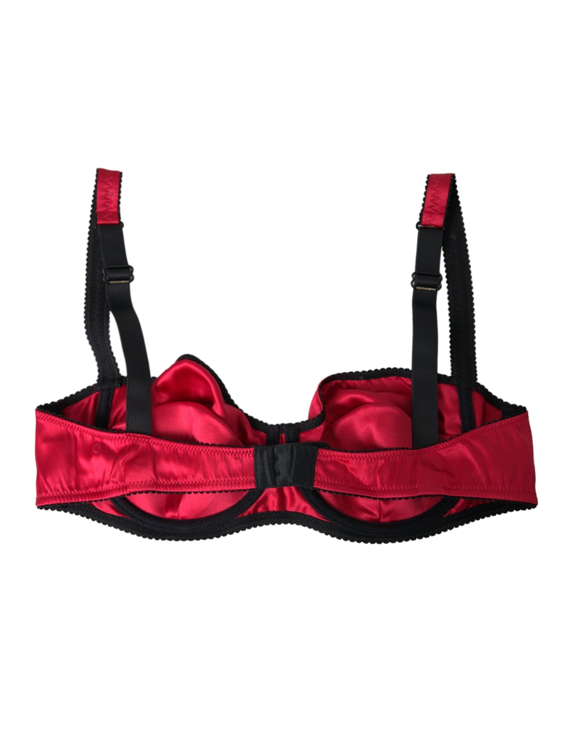 Dolce & Gabbana Bordeaux Silk Stretch Balconcino Bra Underwear -   -  Dolce & Gabbana. Dolce & Gabbana Bordeaux Silk Stretch Balconcino Bra Underwear -   -  Dolce & Gabbana.