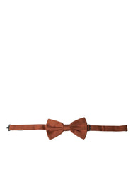 Dolce & Gabbana Brown Silk Adjustable Neck Men Bow Tie -  Neckties, Men -  Dolce & Gabbana.