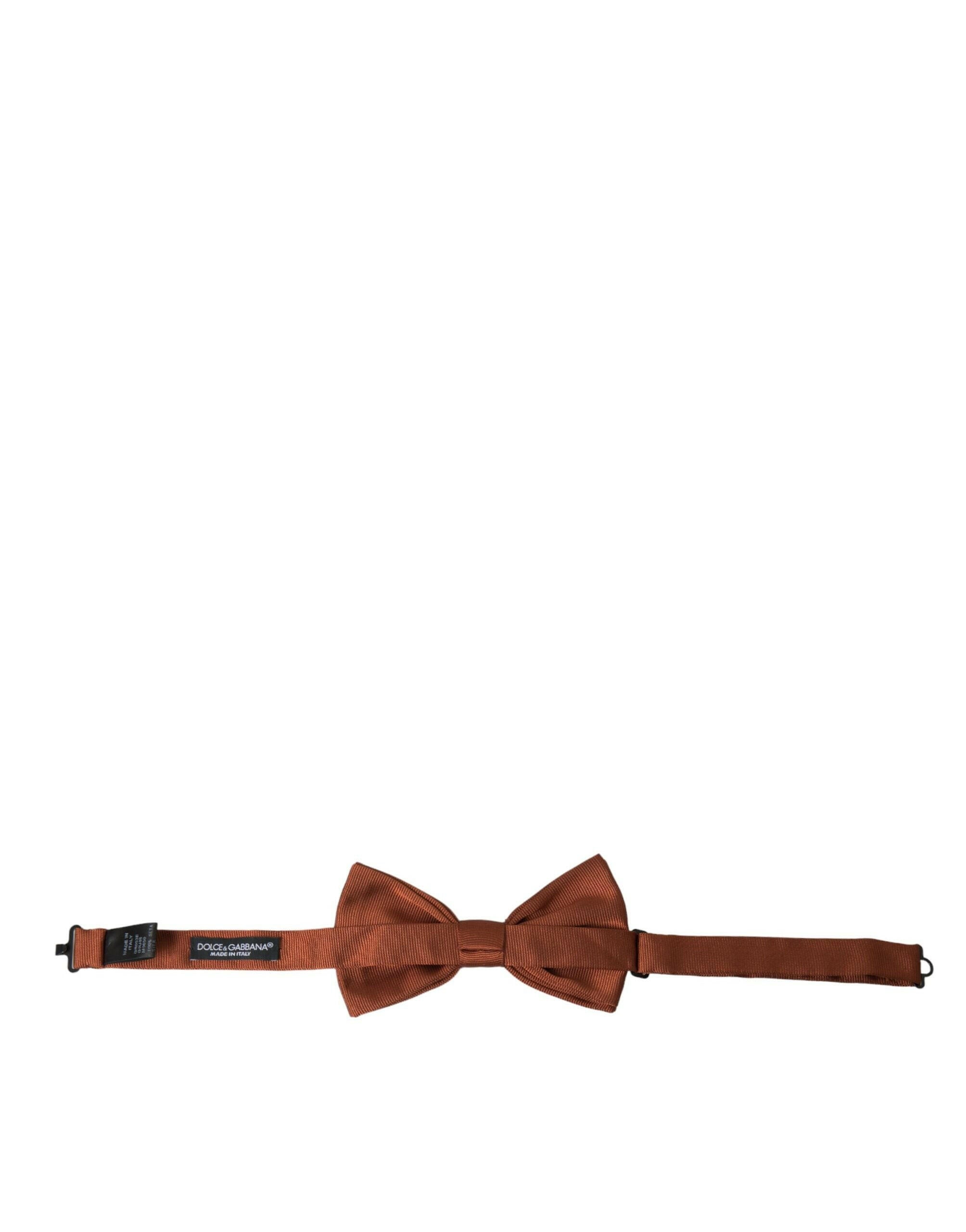 Dolce & Gabbana Brown Silk Adjustable Neck Men Bow Tie -  Neckties, Men -  Dolce & Gabbana. Dolce & Gabbana Brown Silk Adjustable Neck Men Bow Tie -  Neckties, Men -  Dolce & Gabbana.