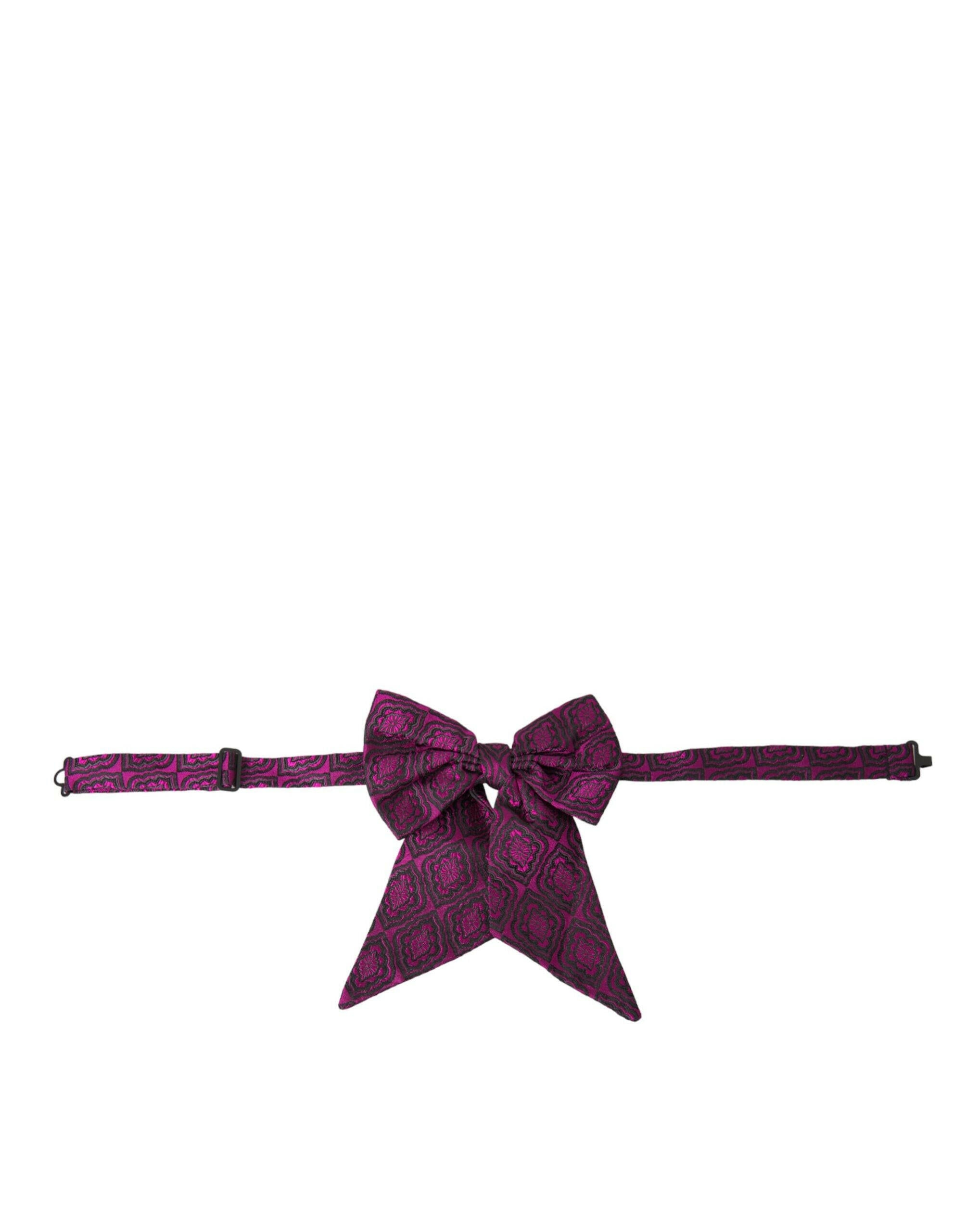 Dolce & Gabbana Purple Ribbon Silk Adjustable Neck Men Bow Tie -  Neckties, Men -  Dolce & Gabbana. Dolce & Gabbana Purple Ribbon Silk Adjustable Neck Men Bow Tie -  Neckties, Men -  Dolce & Gabbana.