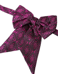 Dolce & Gabbana Purple Ribbon Silk Adjustable Neck Men Bow Tie -  Neckties, Men -  Dolce & Gabbana.