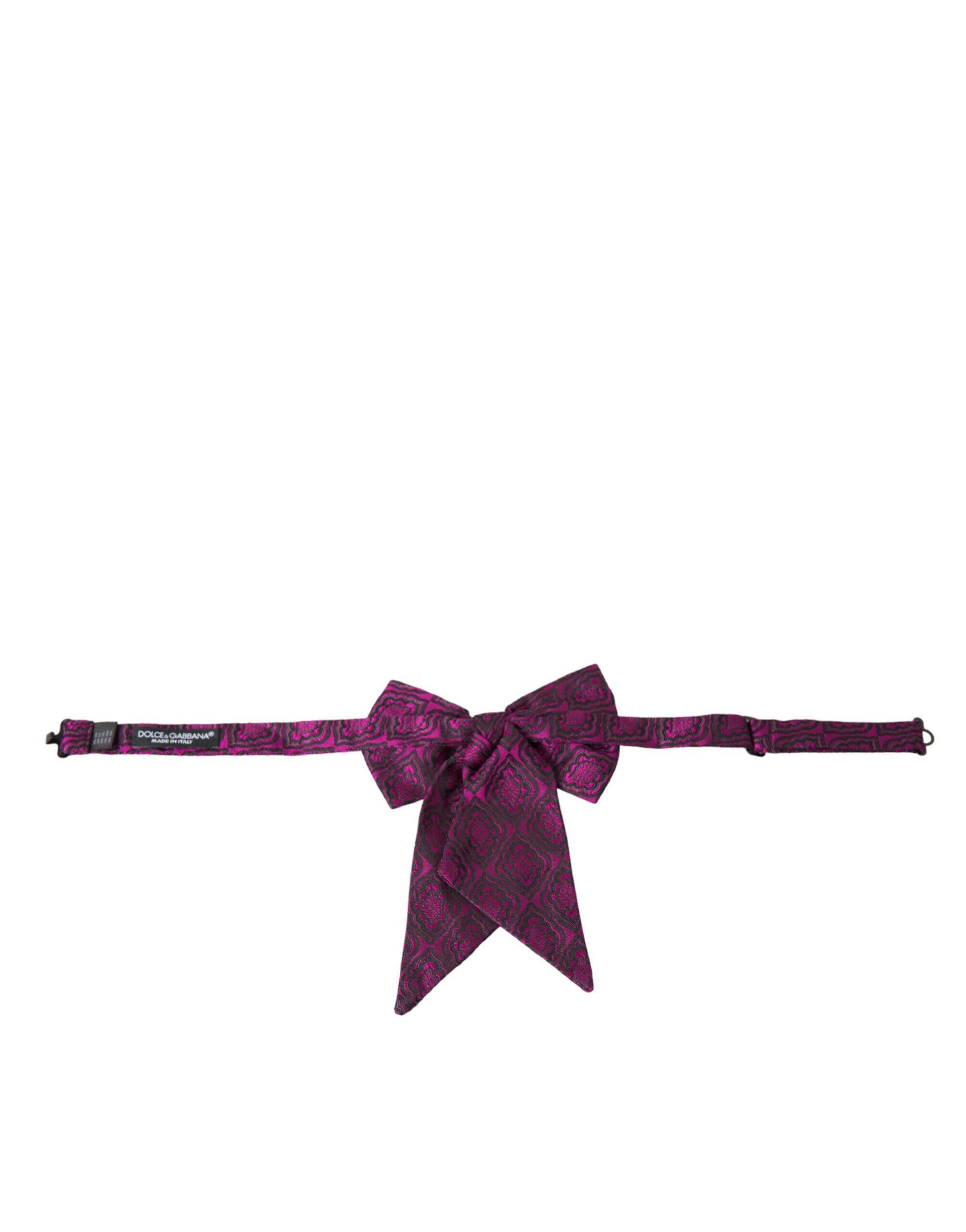 Dolce & Gabbana Purple Ribbon Silk Adjustable Neck Men Bow Tie -  Neckties, Men -  Dolce & Gabbana. Dolce & Gabbana Purple Ribbon Silk Adjustable Neck Men Bow Tie -  Neckties, Men -  Dolce & Gabbana.