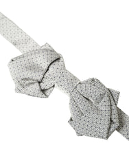 Dolce & Gabbana Gray Silk Adjustable Neck Men Bow Tie -  Neckties, Men -  Dolce & Gabbana.