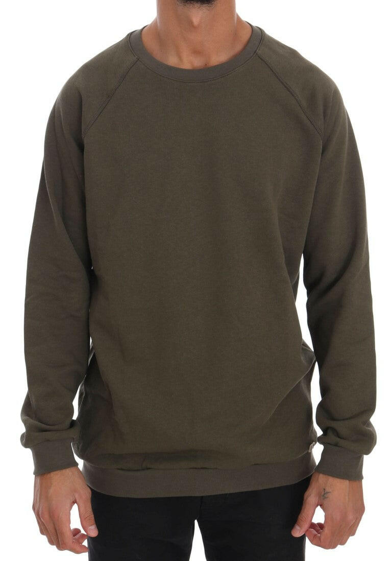 Daniele Alessandrini Green Crewneck Cotton Sweater -   -  Daniele Alessandrini.
