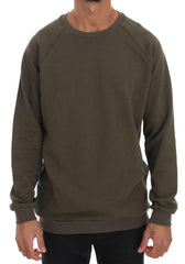 Daniele Alessandrini Green Crewneck Cotton Sweater -   -  Daniele Alessandrini.