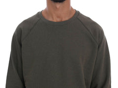 Daniele Alessandrini Green Crewneck Cotton Sweater -   -  Daniele Alessandrini.