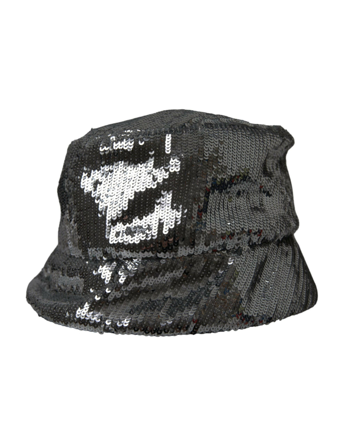 Dolce & Gabbana Silver Sequined Nylon Bucket Hat Men -   -  Dolce & Gabbana.