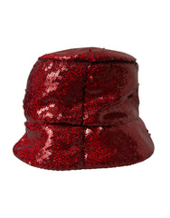 Dolce & Gabbana Red Sequined Nylon Bucket Hat Men -   -  Dolce & Gabbana.