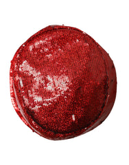 Dolce & Gabbana Red Sequined Nylon Bucket Hat Men -   -  Dolce & Gabbana.