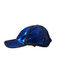 Dolce & Gabbana Royal Blue Sequin Baseball Hat Men -   -  Dolce & Gabbana.