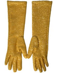 Dolce & Gabbana Gold Lurex Fantasia Mid Arm Length Gloves -   -  Dolce & Gabbana.