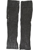 Dolce & Gabbana Gray Viscose Knitted Finger Less Gloves -   -  Dolce & Gabbana.