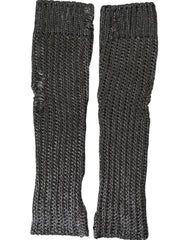 Dolce & Gabbana Gray Viscose Knitted Finger Less Gloves -   -  Dolce & Gabbana.