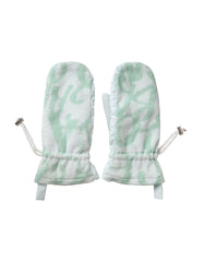 Dolce & Gabbana White Nylon Fleece Wrist Length Mitten Gloves - - Dolce & Gabbana.