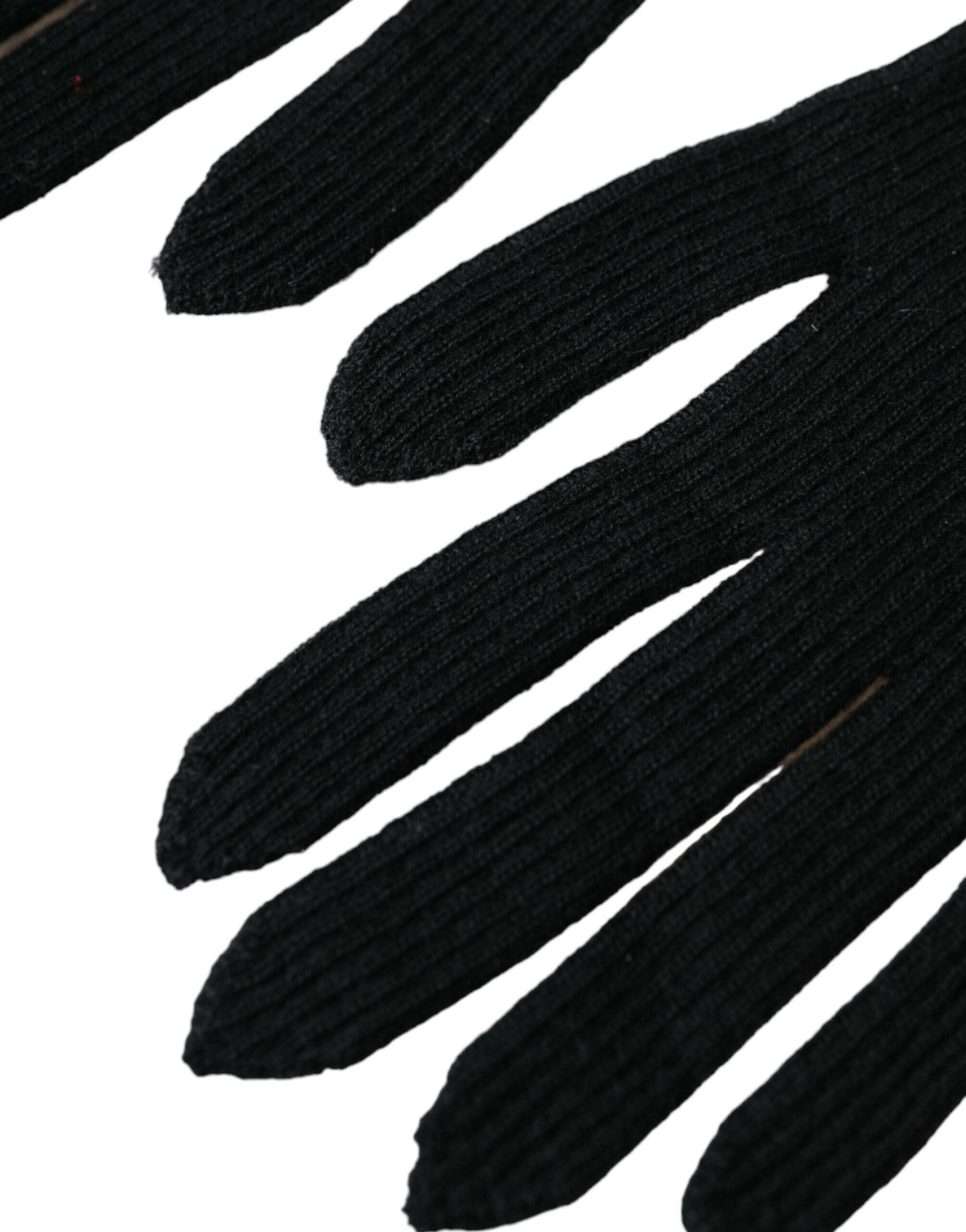 Dolce & Gabbana Black Cashmere Knitted Elbow Length Gloves -   -  Dolce & Gabbana. Dolce & Gabbana Black Cashmere Knitted Elbow Length Gloves -   -  Dolce & Gabbana.