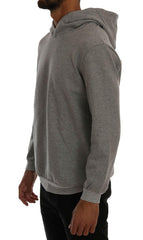 Daniele Alessandrini Gray Pullover Hodded Cotton Sweater -   -  Daniele Alessandrini.