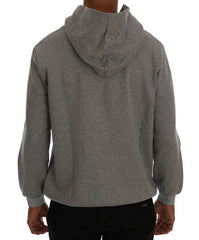 Daniele Alessandrini Gray Pullover Hodded Cotton Sweater -   -  Daniele Alessandrini.