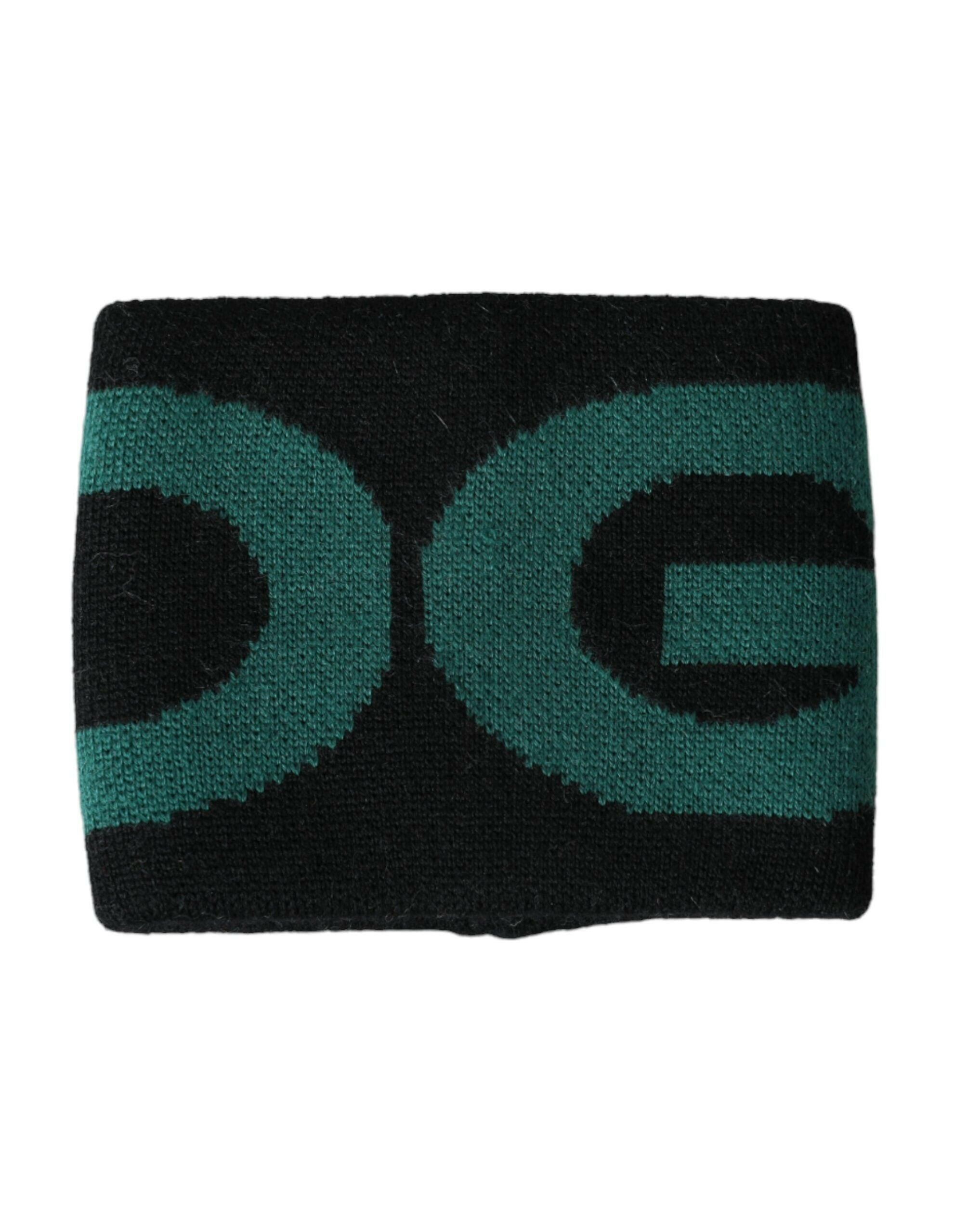 Dolce & Gabbana Black Green Wool Logo #DGMILLENNIALS Wristband -   -  Dolce & Gabbana.