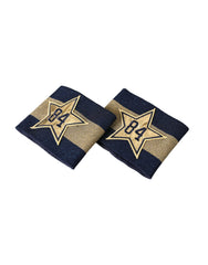 Dolce & Gabbana Black Gold Logo Star 84 Viscose Wristband -   -  Dolce & Gabbana.
