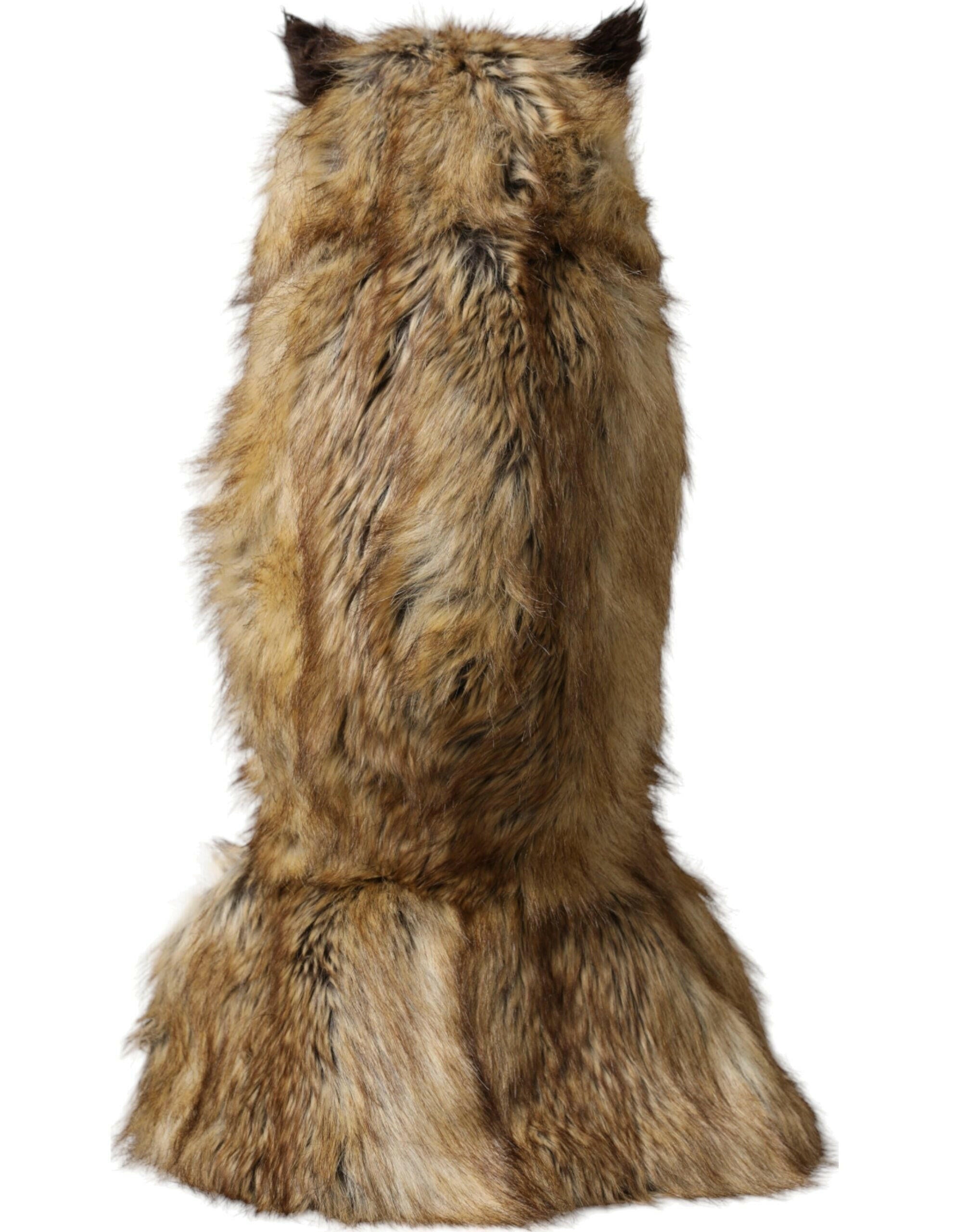 Dolce & Gabbana Brown Owl Faux Fur Whole Head Cap Hat -   -  Dolce & Gabbana. Dolce & Gabbana Brown Owl Faux Fur Whole Head Cap Hat -   -  Dolce & Gabbana.