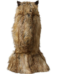 Dolce & Gabbana Brown Owl Faux Fur Whole Head Cap Hat -   -  Dolce & Gabbana.