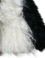 Dolce & Gabbana Black White Stripes Mohair Fur Bucket Hat -   -  Dolce & Gabbana.