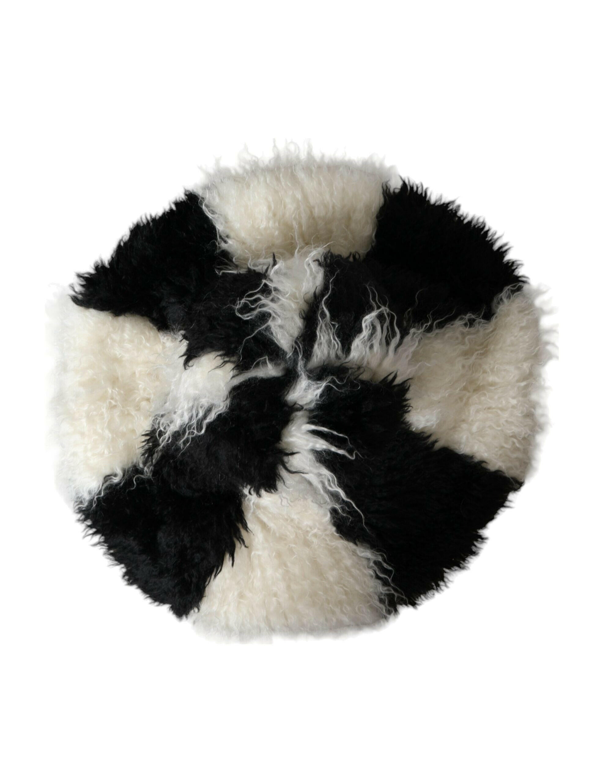 Dolce & Gabbana Black White Stripes Mohair Fur Bucket Hat -   -  Dolce & Gabbana. Dolce & Gabbana Black White Stripes Mohair Fur Bucket Hat -   -  Dolce & Gabbana.