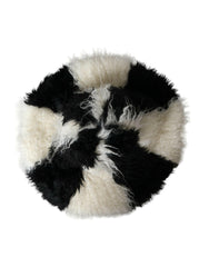 Dolce & Gabbana Black White Stripes Mohair Fur Bucket Hat -   -  Dolce & Gabbana.