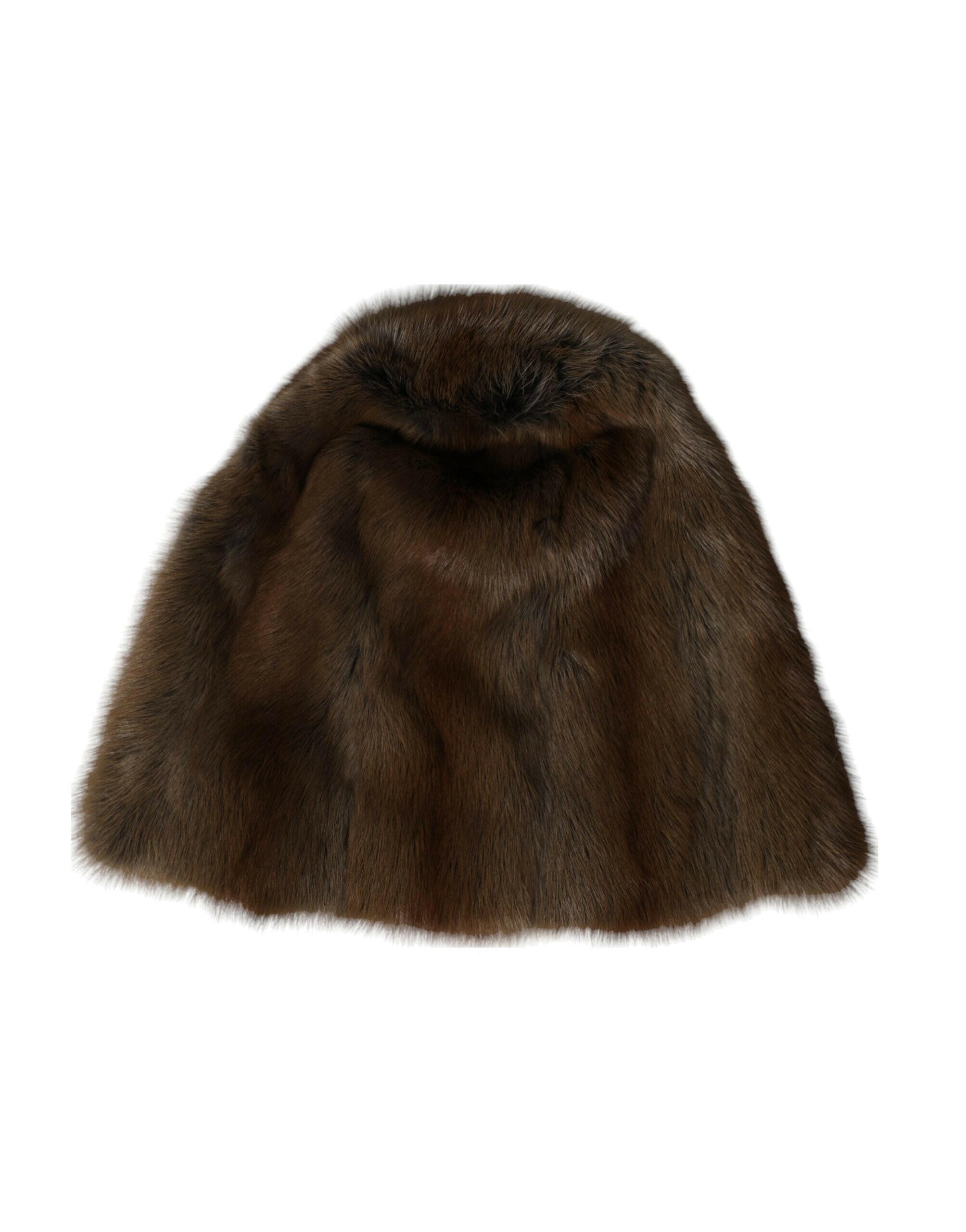 Dolce & Gabbana Brown Weasel Fur Womens Cashmere Hat Beanie -   -  Dolce & Gabbana. Dolce & Gabbana Brown Weasel Fur Womens Cashmere Hat Beanie -   -  Dolce & Gabbana.