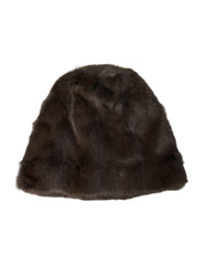 Dolce & Gabbana Brown Weasel Fur Womens Cashmere Hat Beanie -   -  Dolce & Gabbana.