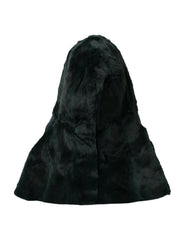 Dolce & Gabbana Black Weasel Fur Whole Head Wrap Hat -   -  Dolce & Gabbana.