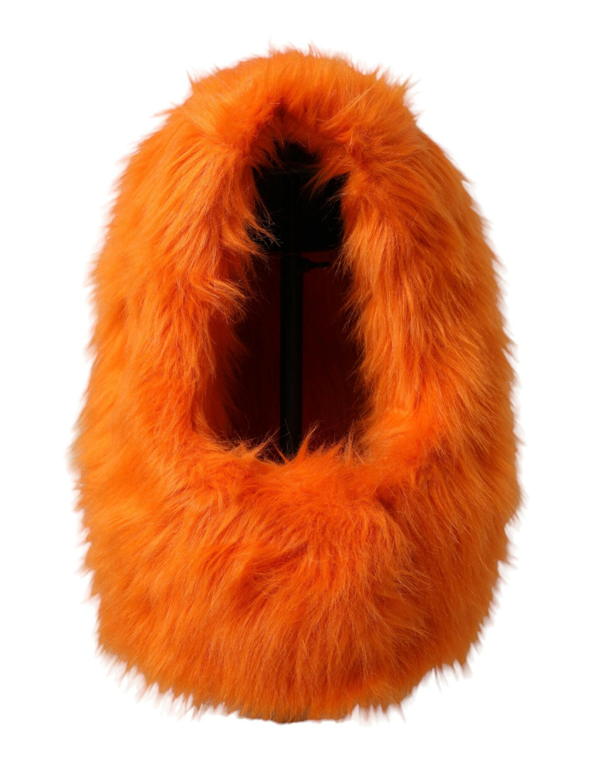 Dolce & Gabbana Orange Faux Fur Whole Head Wrap Hat - - Dolce & Gabbana.