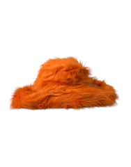 Dolce & Gabbana Orange Faux Fur Polyester Fedora Hat -   -  Dolce & Gabbana.