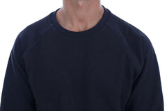 Daniele Alessandrini Blue Crewneck Cotton Sweater -   -  Daniele Alessandrini.