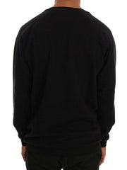 Daniele Alessandrini Black Crewneck Cotton Pullover Sweater -   -  Daniele Alessandrini.