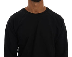 Daniele Alessandrini Black Crewneck Cotton Pullover Sweater -   -  Daniele Alessandrini.
