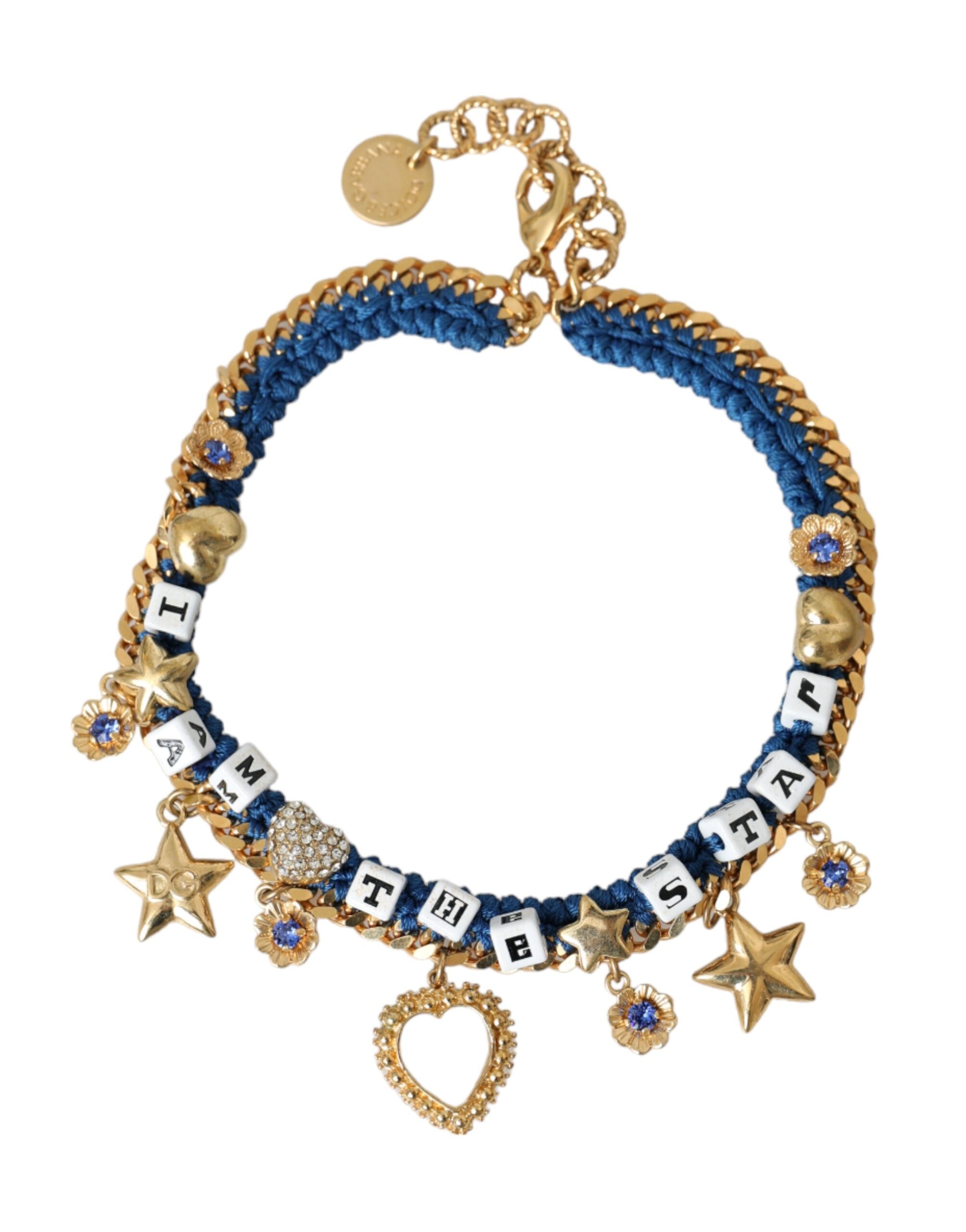 Dolce & Gabbana Gold Tone Brass Chain Iam The Star Bracelet -   -  Dolce & Gabbana.