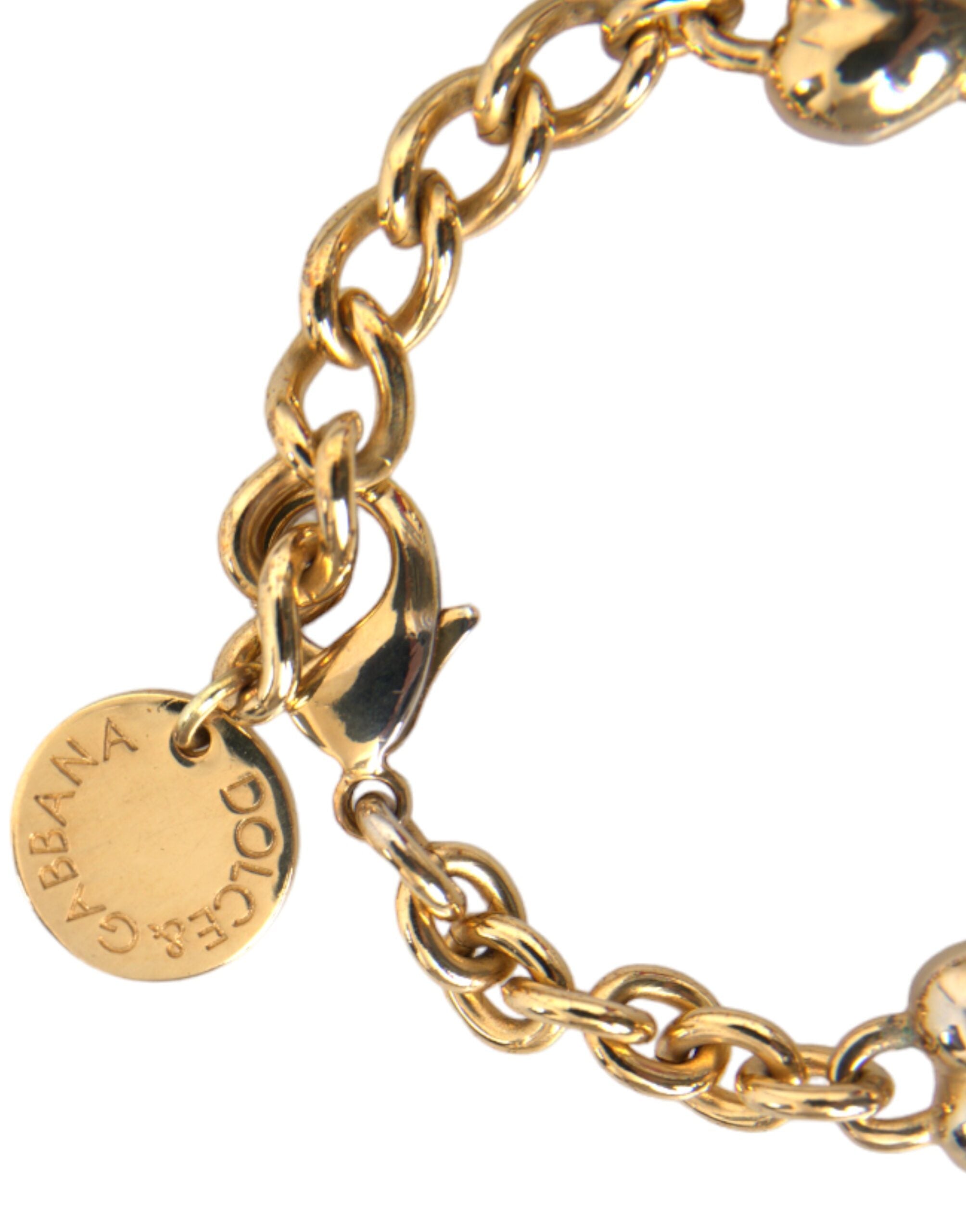 Dolce & Gabbana Gold Tone Brass Chain MY DOG Heart Bracelet -   -  Dolce & Gabbana. Dolce & Gabbana Gold Tone Brass Chain MY DOG Heart Bracelet -   -  Dolce & Gabbana.