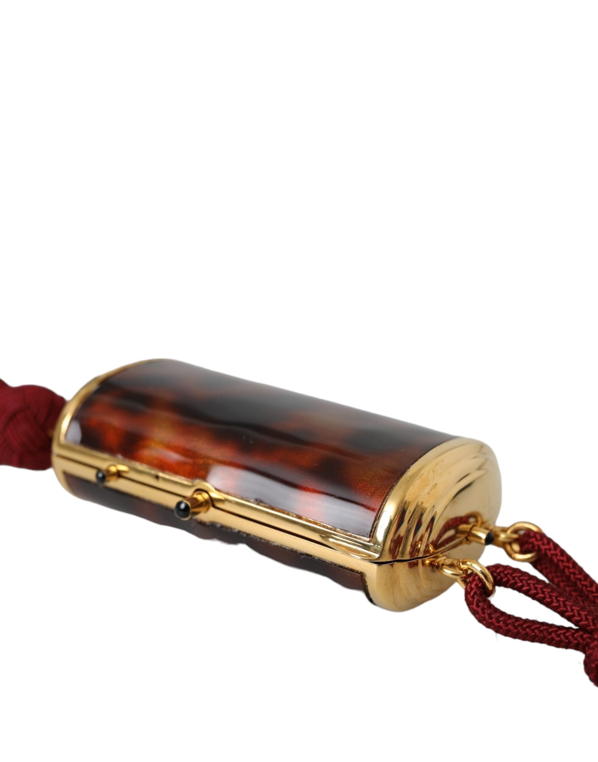 Dolce & Gabbana Brown Leopard Mini Mirror Tassel Make Up Holder Bag -   -  Dolce & Gabbana. Dolce & Gabbana Brown Leopard Mini Mirror Tassel Make Up Holder Bag -   -  Dolce & Gabbana.