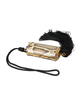 Dolce & Gabbana Beige Exotic Leather Mini Mirror Tassel Make Up Holder Bag -   -  Dolce & Gabbana.