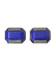 Dolce & Gabbana Silver Plated Brass Pin Crystal Cufflinks -   -  Dolce & Gabbana.