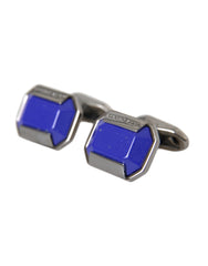 Dolce & Gabbana Silver Plated Brass Pin Crystal Cufflinks -   -  Dolce & Gabbana.